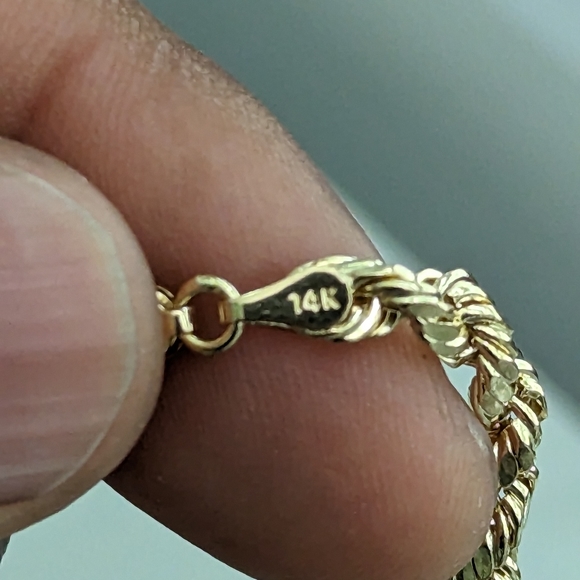 14kt Real Gold Rope Chain 4mm 24 inch - Picture 9 of 9